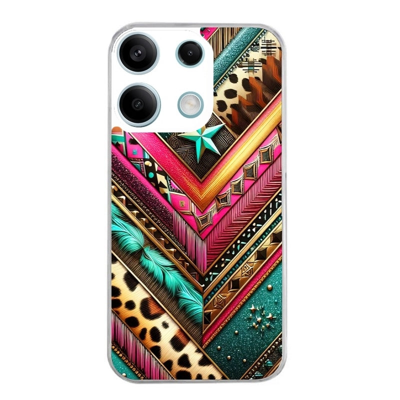 Coque taperso pour POCO M6 PRO 4G avec motif chevron texas protection antichoc personnalisée
