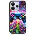 Coque noire taperso pour Redmi Note 14 et PRO PLUS 4G 5G avec motif gamer electro personnalisee protection antichoc personnalisée