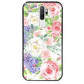 Coque noire taperso pour OPPO A5 A9 2020 avec motif fleur couleur pastel protection antichoc personnalisée