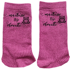 Chaussettes paillettes rose motif maitresse trop chouette