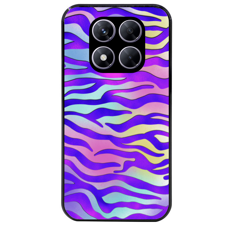 Coque noire taperso pour Redmi Note 14 et PRO PLUS 4G 5G avec motif zebre color protection antichoc personnalisée