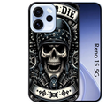 Coque noire taperso pour OPPO Reno 15 et F FS 5G avec motif mort motard protection antichoc personnalisée
