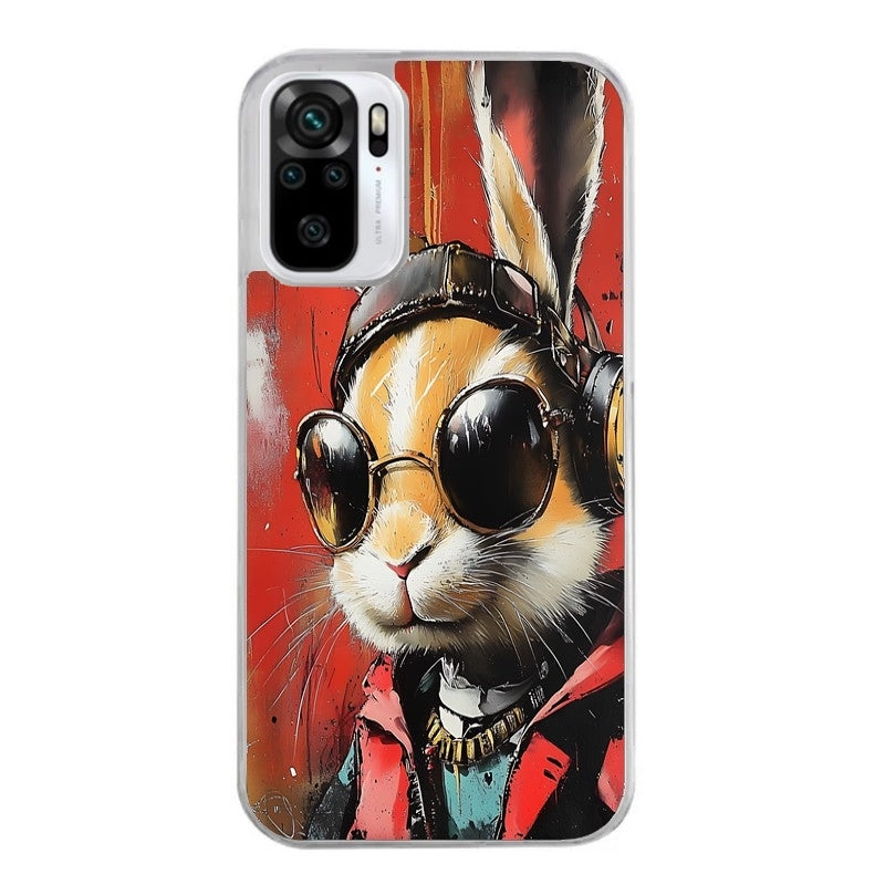Coque taperso pour Redmi Note 10 4G 5G PRO 10S avec motif lapin tag protection antichoc personnalisée