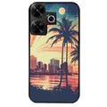 Coque noire taperso pour POCO M6 4G avec motif hawaii retro protection antichoc personnalisée