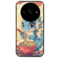 Coque noire taperso pour Redmi A3 avec motif dragon ramen 2 protection antichoc personnalisée