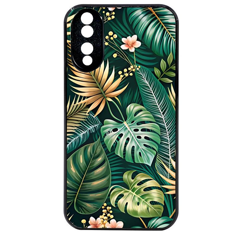 Coque noire taperso pour Honor 70 LITE 90 et LITE avec motif jungle dore protection antichoc personnalisée