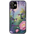 Coque noire taperso pour OPPO A5 PRO 4G et 5G avec motif colibri couple personnalise protection antichoc personnalisée