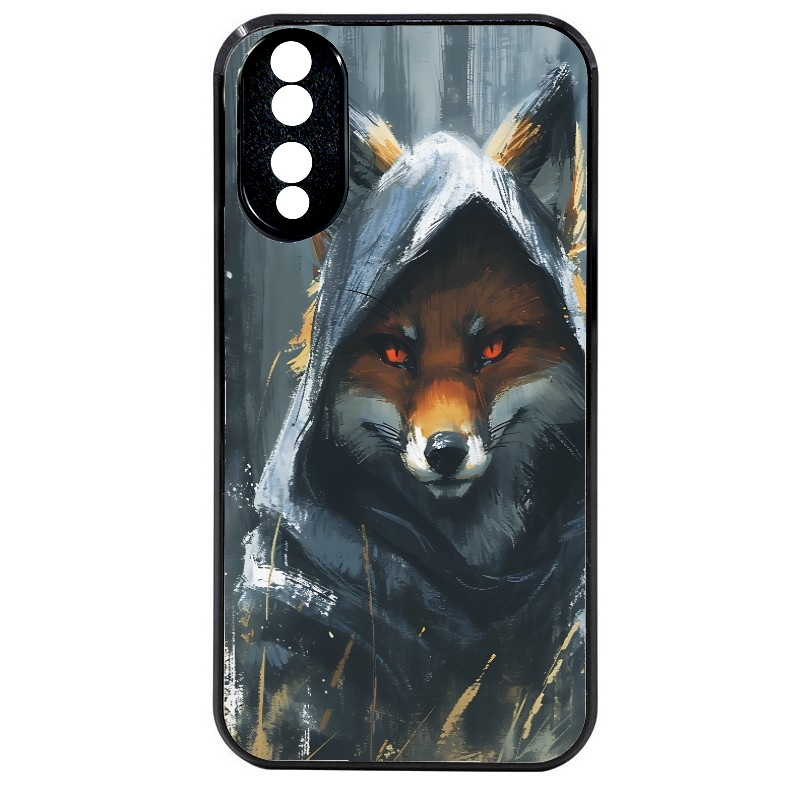 Coque noire taperso pour Honor 70 LITE 90 et LITE avec motif renard fox des bois protection antichoc personnalisée
