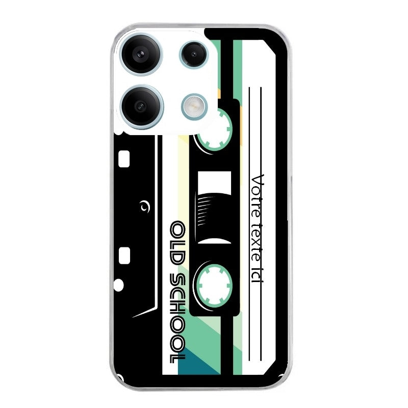Coque taperso pour POCO X6 5G personnalisable avec motif cassette vintage protection antichoc personnalisée