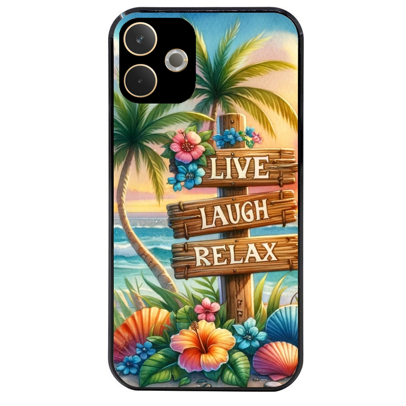 Coque noire taperso pour OPPO A5 PRO 4G et 5G avec motif tropical vacances protection antichoc personnalisée