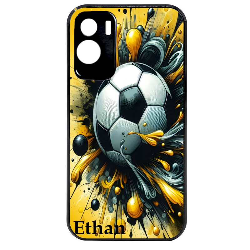 Coque noire taperso pour Honor 70 LITE 90 et LITE avec motif football personnalisee protection antichoc personnalisée