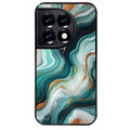 Coque noire taperso pour OnePlus 11 et 12 avec motif marbre vert protection antichoc personnalisée