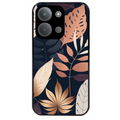 Coque noire taperso pour POCO C85 avec motif jungle et feuilles protection antichoc personnalisée