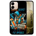 Coque noire taperso pour OPPO A6 A6X 4G et 5G avec motif skate board protection antichoc personnalisée