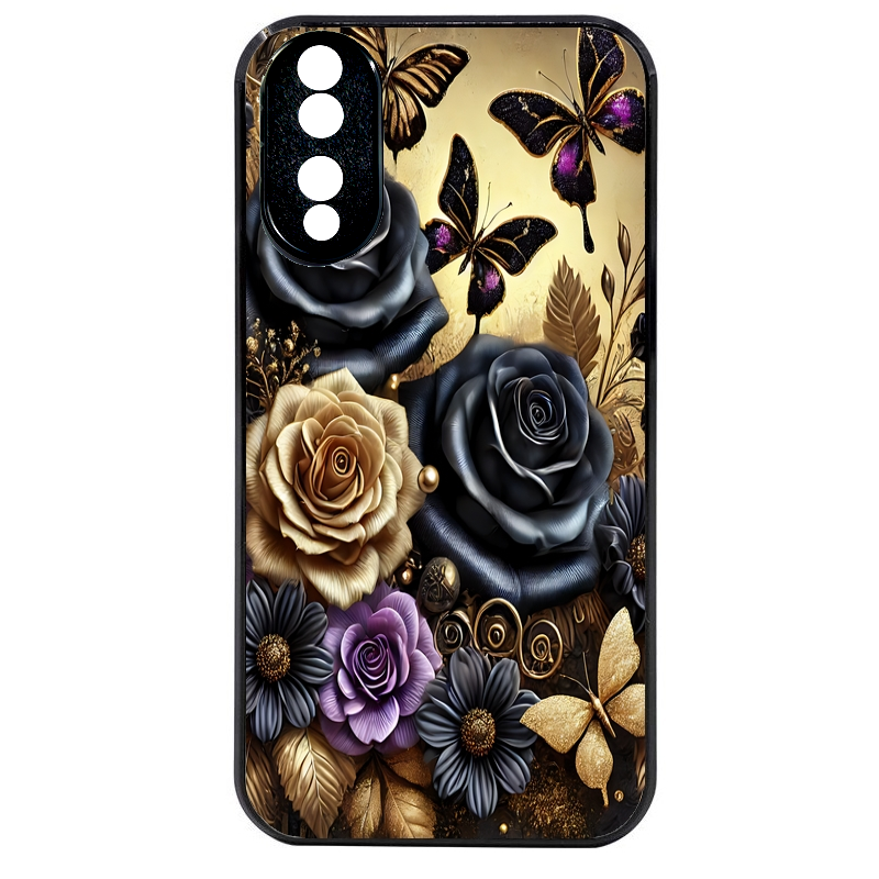 Coque noire taperso pour Honor 70 LITE 90 et LITE avec motif papillon gothic protection antichoc personnalisée