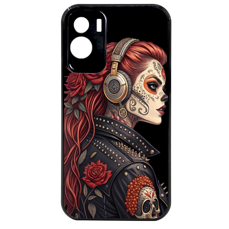 Coque noire taperso pour Honor 70 LITE 90 et LITE avec motif tete de mort rock protection antichoc personnalisée