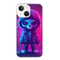 Coque taperso pour Iphone 14 et PRO PLUS PRO MAX avec motif tete de mort skull fluo protection antichoc personnalisée
