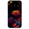 Coque noire taperso pour Redmi A3 avec motif tropical jaune protection antichoc personnalisée