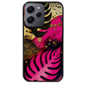 Coque noire taperso pour Redmi 12 4G et 5G avec motif tropical rose et des fleurs protection antichoc personnalisée