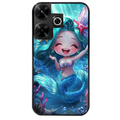 Coque noire taperso pour POCO M6 4G avec motif sirene style anime protection antichoc personnalisée