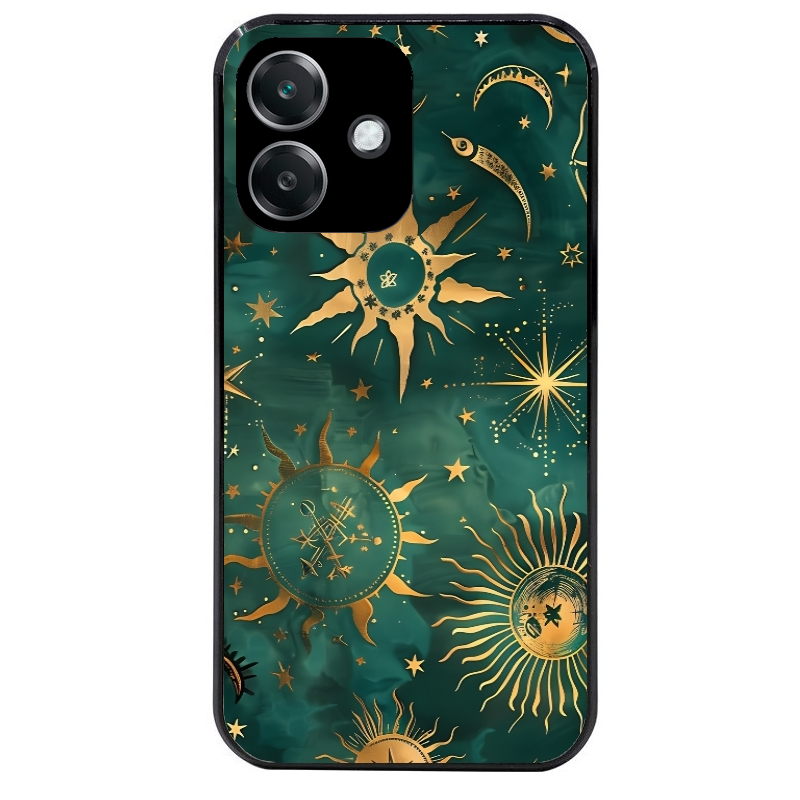 Coque noire taperso pour OPPO A40 avec motif lune et astro protection antichoc personnalisée