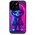 Coque noire taperso pour Honor 70 LITE 90 et LITE avec motif tete de mort skull fluo protection antichoc personnalisée