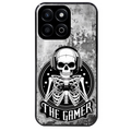 Coque noire taperso pour Honor X8 5G avec motif tete de mort gamer beton protection antichoc personnalisée