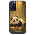 Coque noire taperso pour OPPO Reno 8 LITE avec motif panda et papillon personnalisee protection antichoc personnalisée