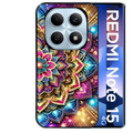 Coque noire taperso pour Redmi Note 15 et PRO PLUS 4G 5G avec motif mandala 2 protection antichoc personnalisée