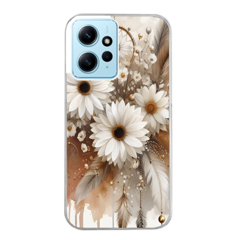 Coque taperso pour Redmi Note 12 4G 5G PRO 4G avec motif dreamcatcher marguerite protection antichoc personnalisée