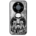 Coque noire taperso pour Magic 8 LITE et PRO avec motif tete de mort gamer beton protection antichoc personnalisée