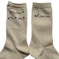 Chaussettes personnalisée paillettes doré motif maman star