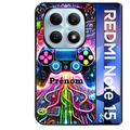 Coque noire taperso pour Redmi Note 15 et PRO PLUS 4G 5G avec motif gamer electro personnalisee protection antichoc personnalisée