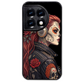 Coque noire taperso pour OnePlus 11 et 12 avec motif tete de mort rock protection antichoc personnalisée