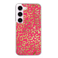 Coque taperso pour galaxy A04S A14 A34 A54 avec motif leopard fuschia protection antichoc personnalisée