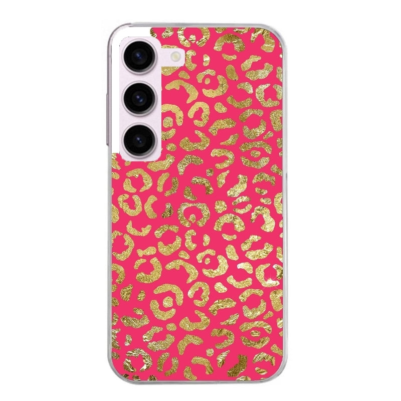 Coque taperso pour Galaxy A13 4G et 5G A23 A53 avec motif leopard fuschia protection antichoc personnalisée