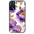 Coque noire taperso pour OPPO A16 et A16S avec motif fleur pivoine protection antichoc personnalisée