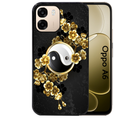 Coque noire taperso pour OPPO A6 A6X 4G et 5G avec motif yin yang et fleur protection antichoc personnalisée