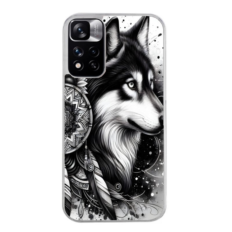 Coque taperso pour Redmi Note 10 4G 5G PRO 10S avec motif loup dreamcatcher protection antichoc personnalisée