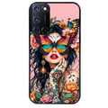 Coque noire taperso pour OPPO A72 4G avec motif femme papillon protection antichoc personnalisée