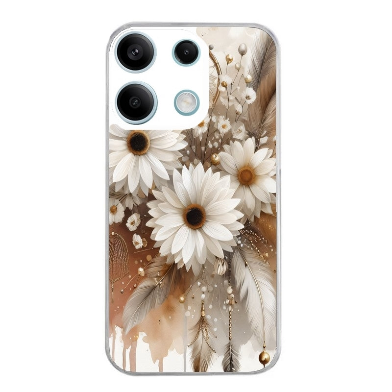 Coque taperso pour POCO X6 5G avec motif dreamcatcher marguerite protection antichoc personnalisée