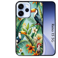 Coque noire taperso pour OPPO Reno 15 et F FS 5G avec motif perroquet tropical protection antichoc personnalisée