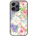 Coque noire taperso pour Redmi 12 4G et 5G avec motif fleur couleur pastel protection antichoc personnalisée