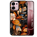 Coque noire taperso pour OPPO A6 PRO 4G et 5G avec motif fleur automne protection antichoc personnalisée