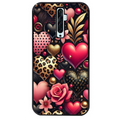 Coque noire taperso pour OPPO Reno 2 et 2Z avec motif coeur et leopard protection antichoc personnalisée