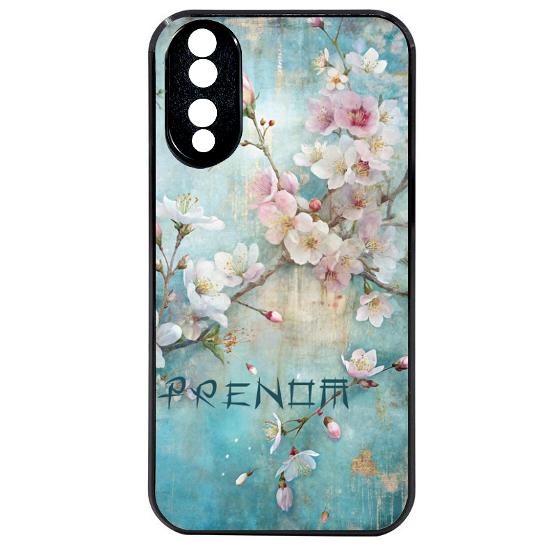 Coque noire taperso pour Honor 70 LITE 90 et LITE avec motif fleur sakura personnalisee protection antichoc personnalisée