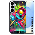 Coque noire taperso pour galaxy S26 et PLUS ULTRA FE avec motif padel raquette personnalisee protection antichoc personnalisée