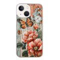 Coque taperso pour Iphone 15 et PRO PLUS PRO MAX avec motif bois et papillon 3 protection antichoc personnalisée