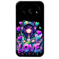 Coque noire taperso pour Redmi A3 avec motif anime manga et love protection antichoc personnalisée