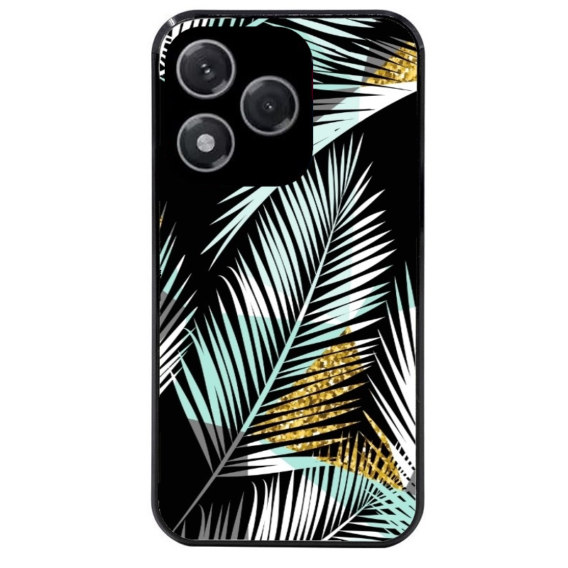 Coque noire taperso pour Honor 400 et Lite Pro Smart avec motif palmier noir protection antichoc personnalisée